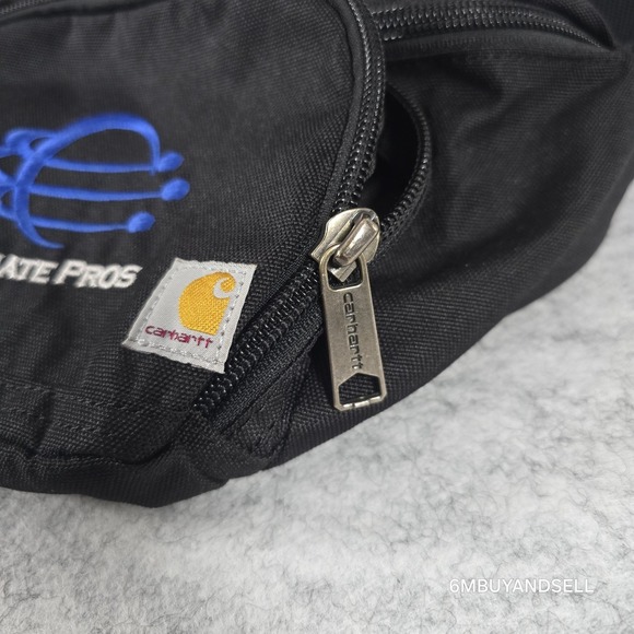 Carhartt x Climate Pros Black Waist Pack‎ Fanny Hip Bag Water Resistant - Picture 2 of 8